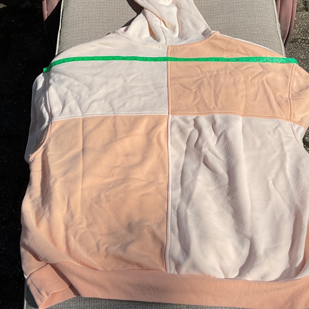 Smashing Pumpkins Upcycled Peach and White Graphic Hoodie, 3X - Picture 5 of 10